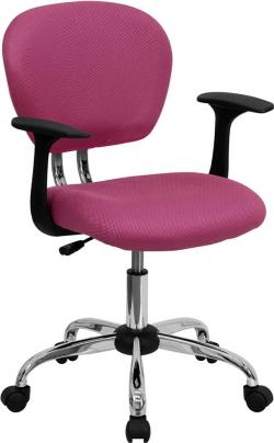Flash Furniture Mid-Back Pink Rolling Chair