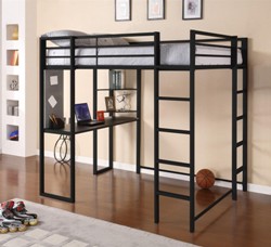 DHP Full Size Loft Bed with Desk