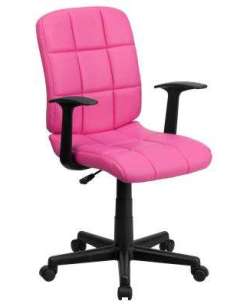 Flash Furniture Mid-Back Hot Pink Office Chair (With Arms)