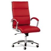 Alera Mid-Back Red Leather Computer Chair