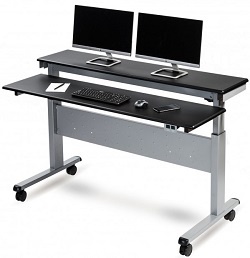 Crank Adjustable Metal Desk